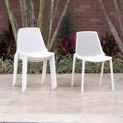 Amazonia Ipanema 9pc Square Outdoor Patio Dining Set White