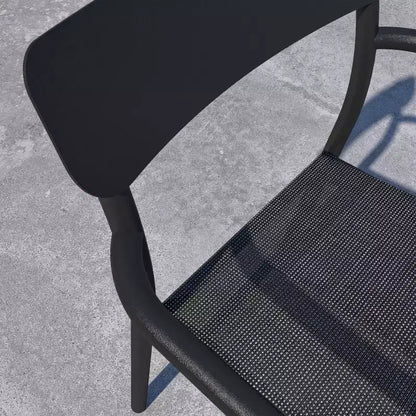 Amazonia Axe 7pc Aluminum Rectangular Patio Dining Set Black