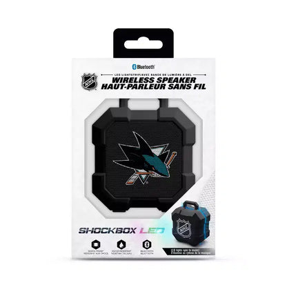 Altoparlante NHL San Jose Sharks LED Shock Box: Bluetooth, wireless, batteria ricaricabile