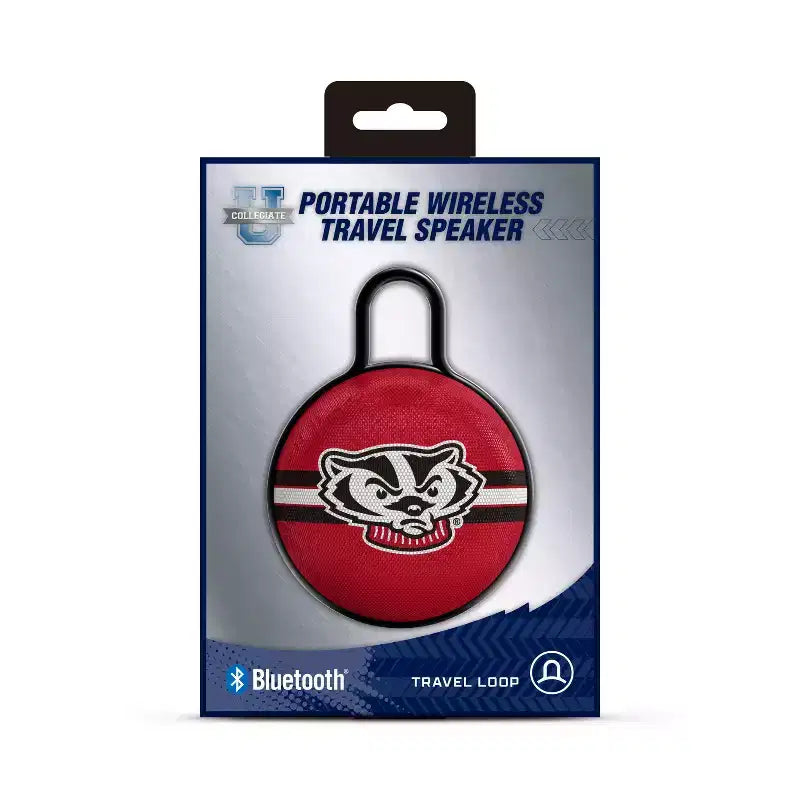 Altoparlante a Clip Circolare NCAA Wisconsin Badgers