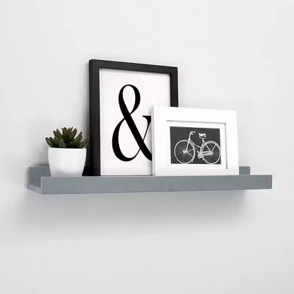 Kiera Grace 23"x4" Drea Wall Shelf Cloud Gray: MDF Floating Display, Includes Mounting Hardware