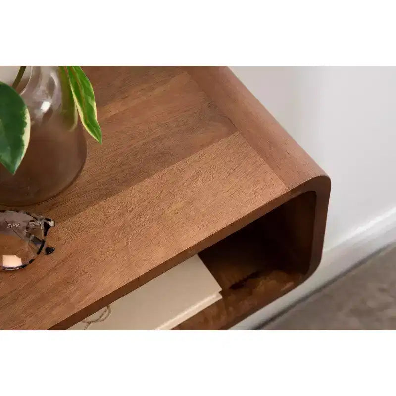 Kate & Laurel All Things Decor 18"x10"x8" Deguara Floating Shelf Walnut Brown