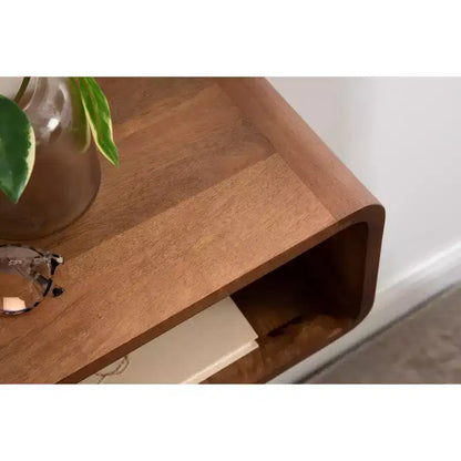 Kate & Laurel All Things Decor 18"x10"x8" Deguara Floating Shelf Walnut Brown