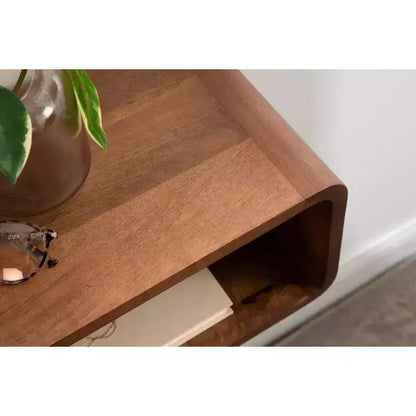 Kate & Laurel All Things Decor 18"x10"x8" Deguara Floating Shelf Walnut Brown