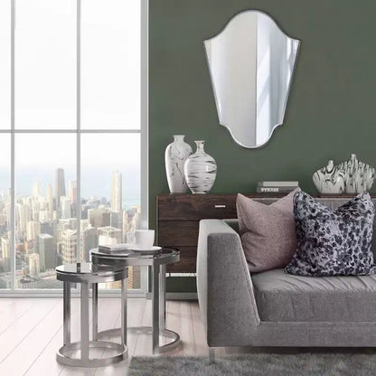 Howard Elliott 41.5"x29" Arched Wall Mirror with Matte Gray Iron Frame: Modern Style, No Assembly, Wall Mount