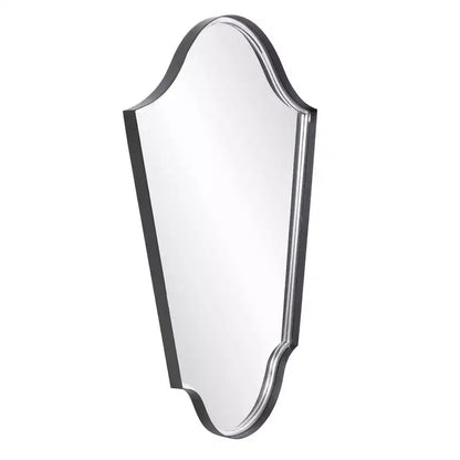 Howard Elliott 41.5"x29" Arched Wall Mirror with Matte Gray Iron Frame: Modern Style, No Assembly, Wall Mount
