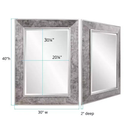 Howard Elliott 60"x18" Full Length Rectangular Framed Large Vanity Mirror Smokey Gray