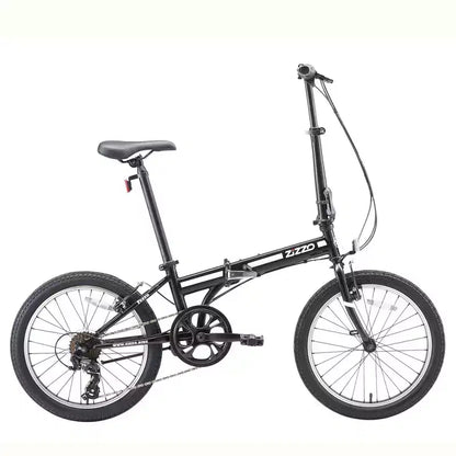 ZiZZO Ferro 7-Speed Steel 20" Folding Bike - Black