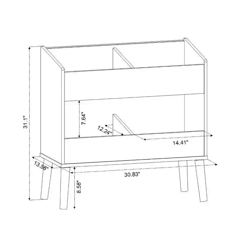 Modern Two Shelf Toy Kids' Bin White - Pillowfort™