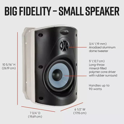 Polk Audio Atrium 5 Altoparlanti da esterno per tutte le stagioni - Coppia