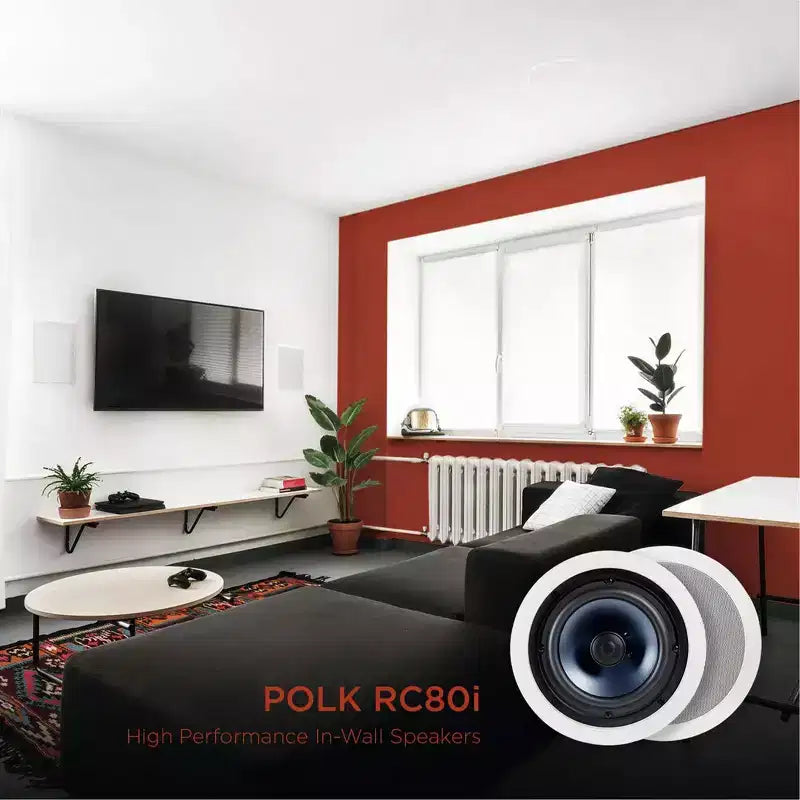 Polk Audio RC80i 8 In-Ceiling 2-Way Speakers - Pair