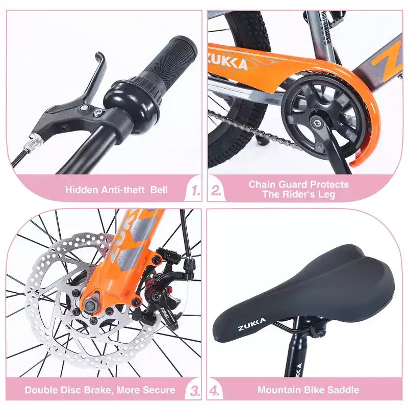 Biciclette, Bici Ibrida da Strada da 20 Pollici per Bambini di 7-10 Anni, Bici da Pendolare in Acciaio, Bici da Città da Spiaggia Monomarcia per Bambini e Bambine
