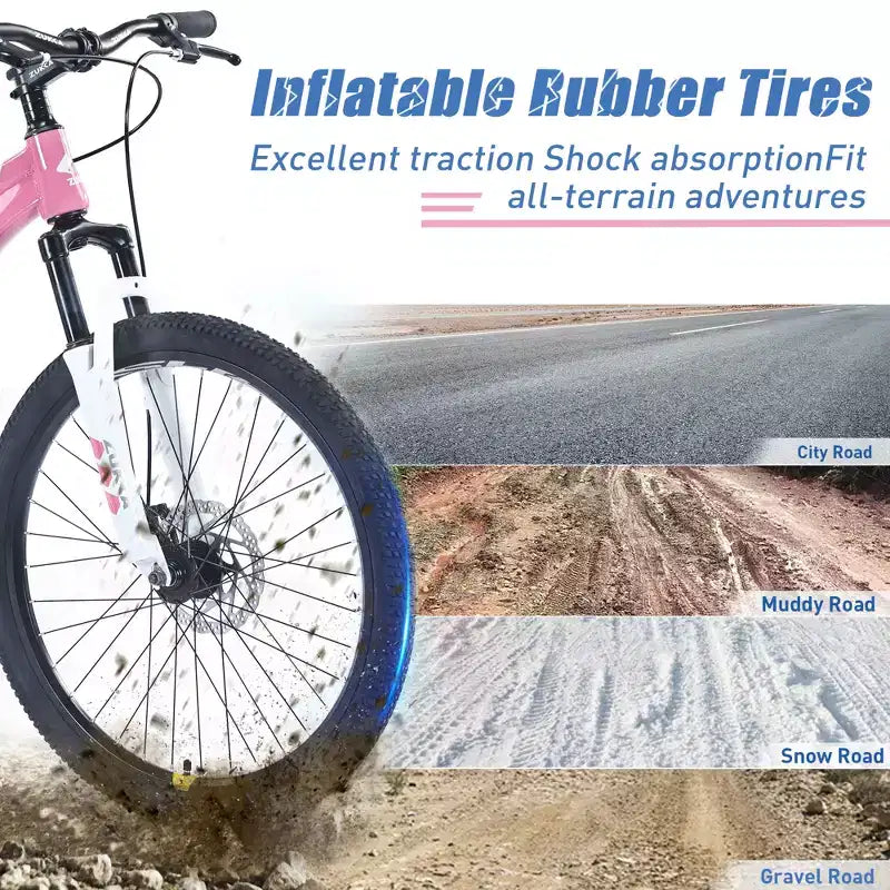 Biciclette, Bici Ibrida da Strada da 20 Pollici per Bambini di 7-10 Anni, Bici da Pendolare in Acciaio, Bici da Città da Spiaggia Monomarcia per Bambini e Bambine