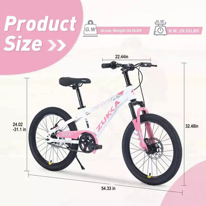 Biciclette, Bici Ibrida da Strada da 20 Pollici per Bambini di 7-10 Anni, Bici da Pendolare in Acciaio, Bici da Città da Spiaggia Monomarcia per Bambini e Bambine
