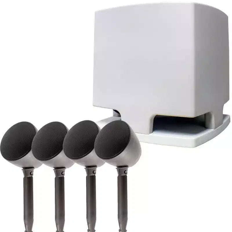 Current Audio CA-LZ100 UltraScape series 8 Tan Hardscape Subwoofer and 4 Landscape Satellite Speakers Package