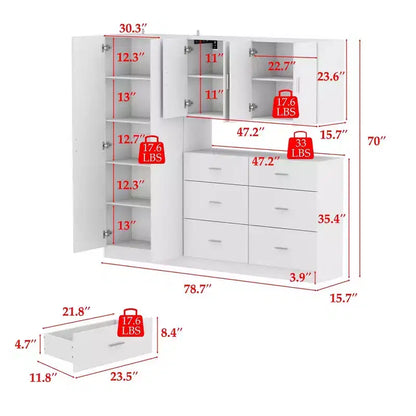 Set di mobili da cucina Famapy: Ampio spazio contenitivo, struttura solida e design elegante