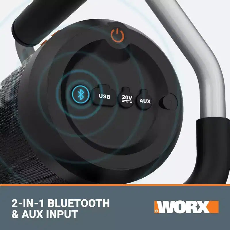 Worx WX009L.9 Altoparlante Bluetooth senza fili da 20V - Solo corpo macchina