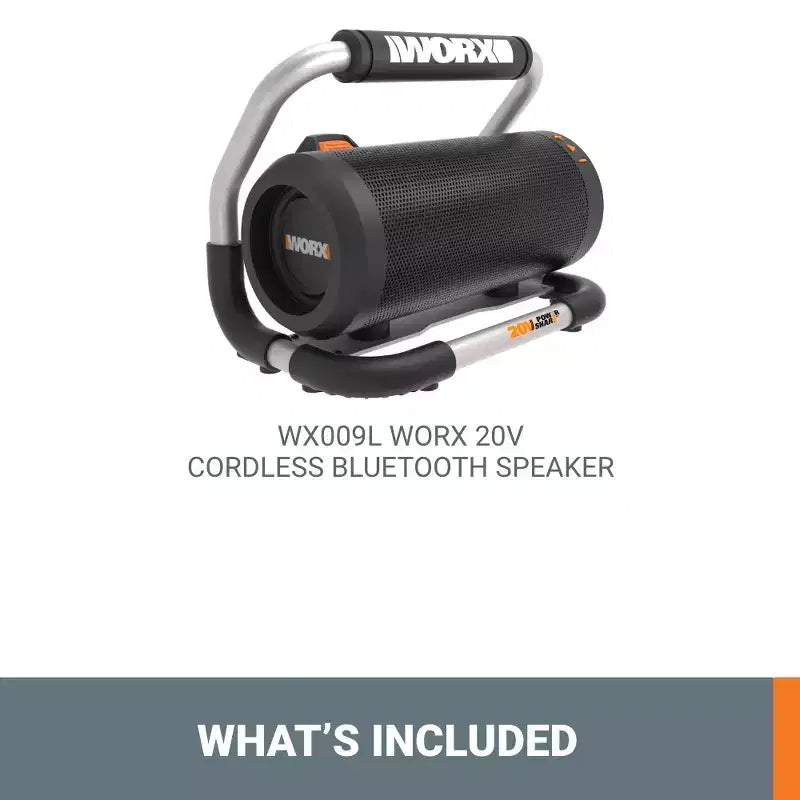 Worx WX009L.9 Altoparlante Bluetooth senza fili da 20V - Solo corpo macchina