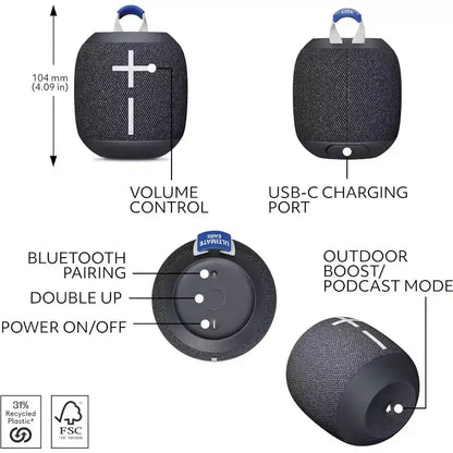 Ultimate Ears WONDERBOOM 4 Portable Waterproof Bluetooth Speaker