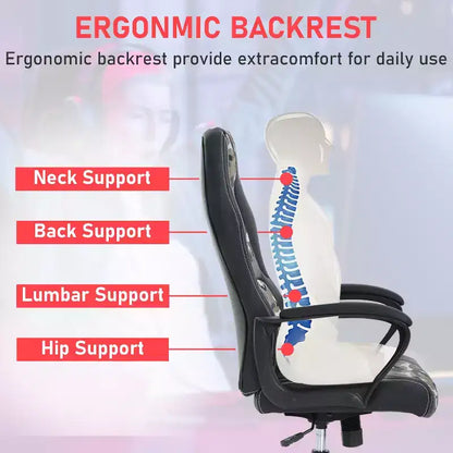 BestMassage Sedia da Gaming Sedia da Ufficio con Supporto Lombare Altezza Regolabile Sedia Direzionale in Pelle PU per Donne Uomini Adulti