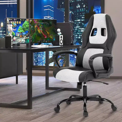 BestMassage Sedia da Gaming Sedia da Ufficio con Supporto Lombare Altezza Regolabile Sedia Direzionale in Pelle PU per Donne Uomini Adulti