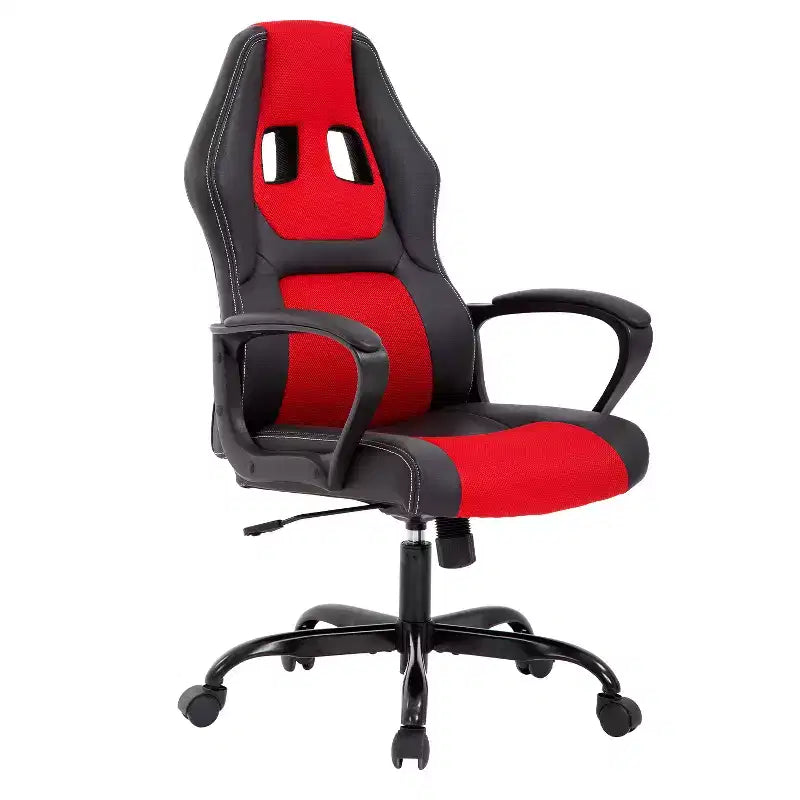 BestMassage Sedia da Gaming Sedia da Ufficio con Supporto Lombare Altezza Regolabile Sedia Direzionale in Pelle PU per Donne Uomini Adulti