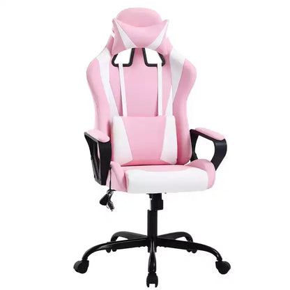 BestMassage Sedia da Gaming Sedia da Ufficio High-Back con Supporto Lombare Funzione Massaggio e Rotelle Girevoli in Pelle PU per Adulti e Ragazzi