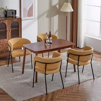 Christopher Knight Home Nest Sedie da pranzo moderne imbottite con struttura in metallo (set da 4)
