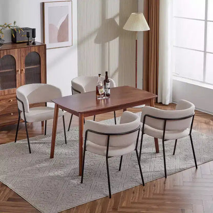 Christopher Knight Home Nest Sedie da pranzo moderne imbottite con struttura in metallo (set da 4)