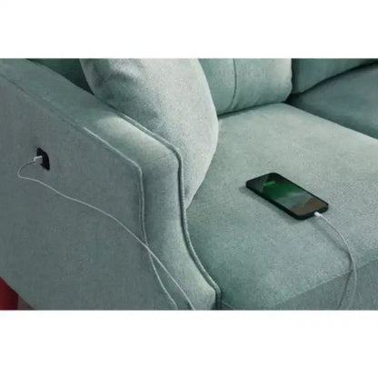 Divano Doppio in Poliestere Impermeabile con Comoda Ricarica USB
