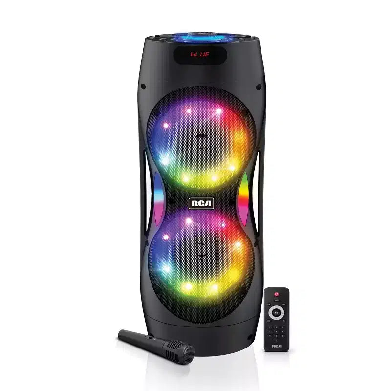 RCA Disco 206 RGB Wireless Party Speaker with Dual 6.5 Woofers With LED Lights