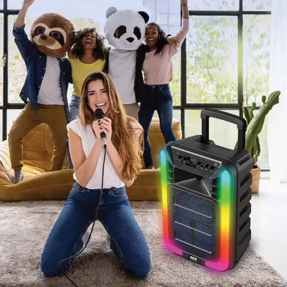 RCA Disco-15 Flame Effect Bluetooth Party Speaker with 15 Woofer