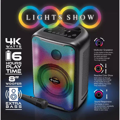Cassa Bluetooth Wireless TOPTECH BLADE-8 8, TWS, Luci a Fiamma