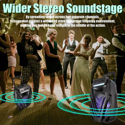 TOPTECH SPARK-15 15 Bluetooth Speaker with Rechargeable Battery & Disco Lights