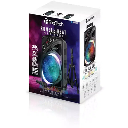 TOPTECH AL-8 8 Bluetooth Speaker, TWS Sound, Neon Light Show, Portable for Outdoors