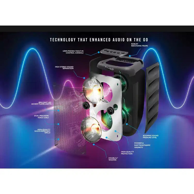 KL-66 Chroma Flicker Bluetooth Speaker, Disco Lights, Karaoke Mode