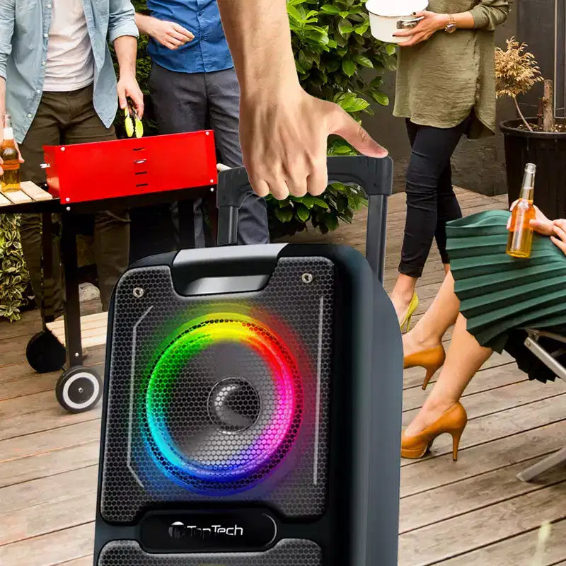 TOPTECH AL-101, 2x6.5 Bluetooth Speaker with Disco Lights, Karaoke