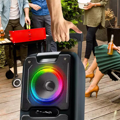 TOPTECH AL-101, 2x6.5 Bluetooth Speaker with Disco Lights, Karaoke