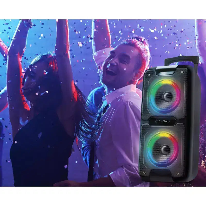 TOPTECH AL-101, 2x6.5 Bluetooth Speaker with Disco Lights, Karaoke