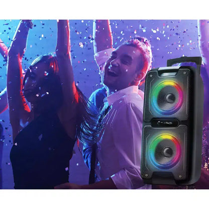 TOPTECH AL-101, 2x6.5 Bluetooth Speaker with Disco Lights, Karaoke