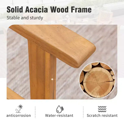 Captiva Designs Set da pranzo da esterno con sedie in rattan e 1 tavolo rettangolare in legno di acacia