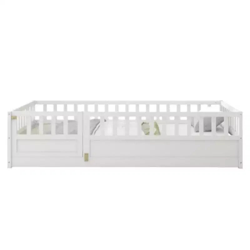 Letto singolo compatto e ribassato con barriera integrata ultra-sicura