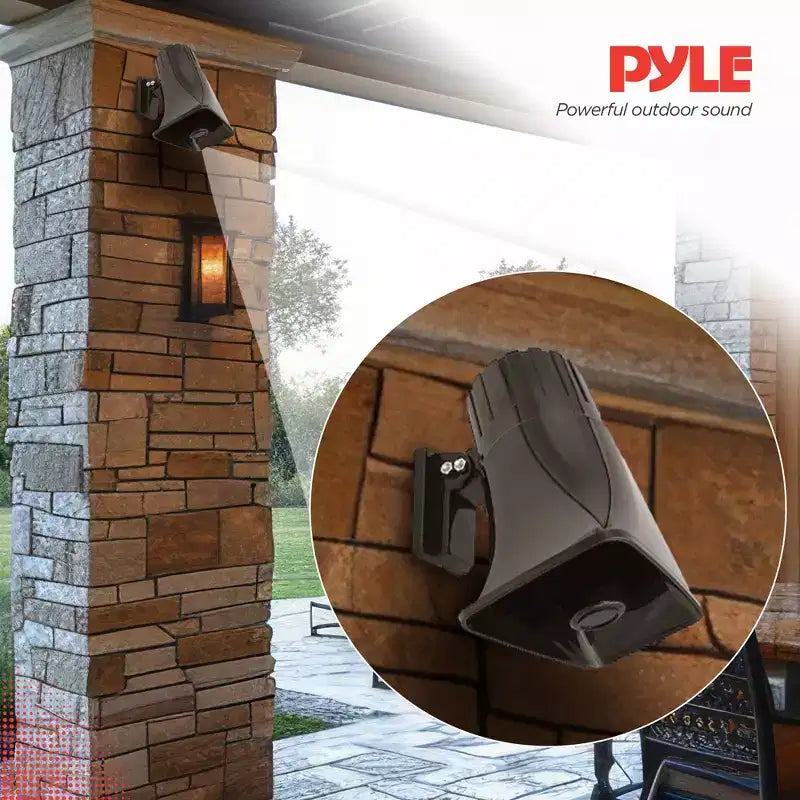 Pyle 6 altoparlante PA portatile con tromba per uso interno o esterno con potenza di picco di 50W, design leggero e compatto e ampia copertura del suono, nero, confezione da 8