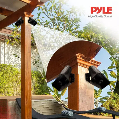 Pyle 6 altoparlante PA portatile con tromba per uso interno o esterno con potenza di picco di 50W, design leggero e compatto e ampia copertura del suono, nero, confezione da 8