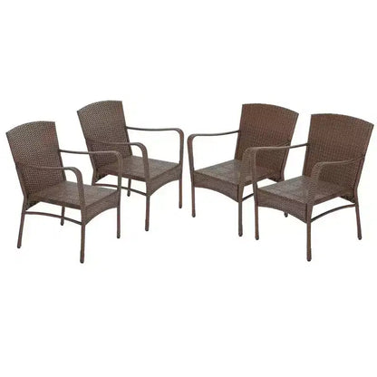 Jiallo Leisure Collection Outdoor Garden Patio Furniture 5PC Dining Set
