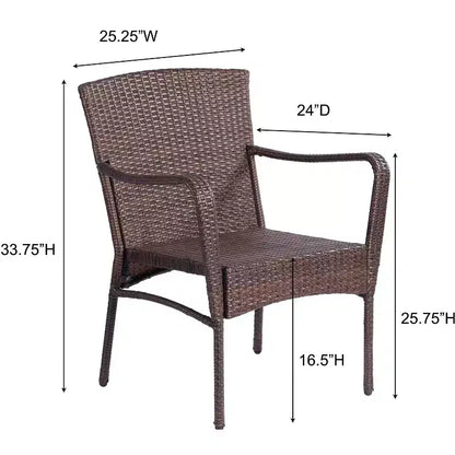 Jiallo Leisure Collection Outdoor Garden Patio Furniture 5PC Dining Set