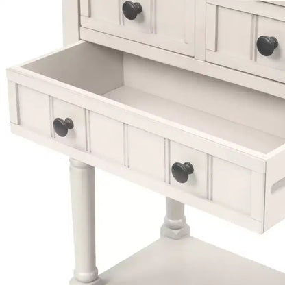 AndMakers 23.7 in. Rectangle Wood Console Table with 3 Drawers