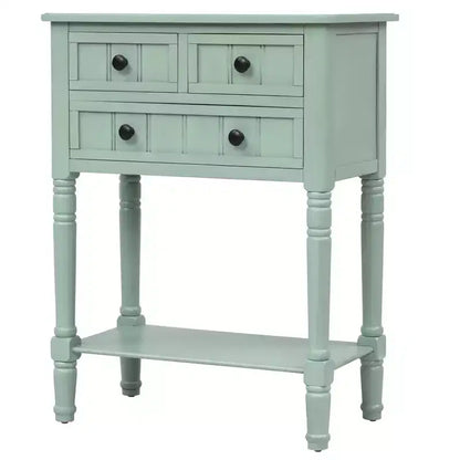 AndMakers 23.7 in. Rectangle Wood Console Table with 3 Drawers