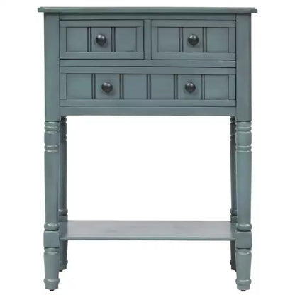 AndMakers 23.7 in. Rectangle Wood Console Table with 3 Drawers