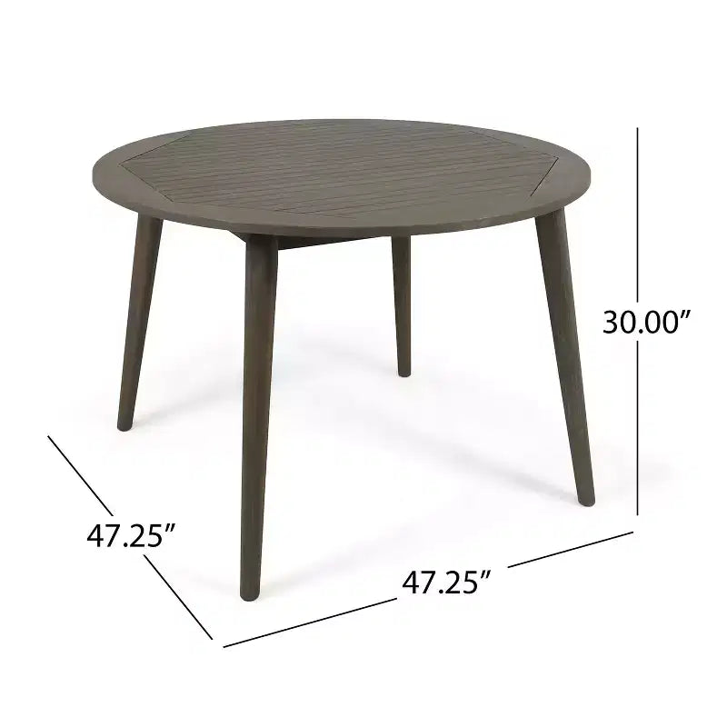 Set da pranzo Christopher Knight Home Biella da esterno in legno di acacia e vimini, 5 pezzi con cuscino
